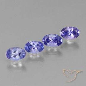 1.86 ct natürliche Intensives Violettblau Tansanit-Edelsteine, Oval, VVS-VS