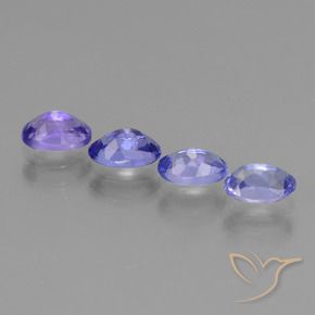 1.86 ct natürliche Intensives Violettblau Tansanit-Edelsteine, Oval, VVS-VS