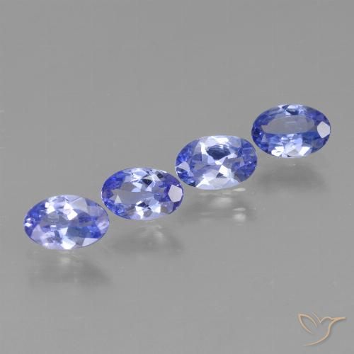 1.58ctw Natürlicher violett-blau Tansanit, Oval, VS