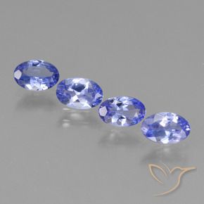 1.58 ct natürliche violett-blau Tansanit-Edelsteine, Oval, VS