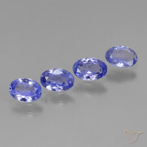 1.64ctw Natürlicher Intensives Violettblau Tansanit, Oval, VVS-VS