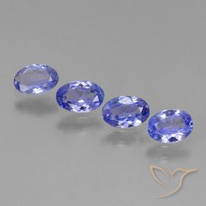1.64 ct natürliche Intensives Violettblau Tansanit-Edelsteine, Oval, VVS-VS