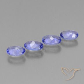 1.64 ct natürliche Intensives Violettblau Tansanit-Edelsteine, Oval, VVS-VS