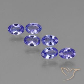 2.18 ct natürliche Intensives Violettblau Tansanit-Edelsteine, Oval Schliff, VS