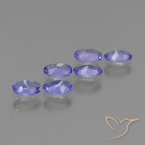2.18 ct natürliche Intensives Violettblau Tansanit-Edelsteine, Oval Schliff, VS