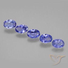 2.37 ct natürliche Intensives Violettblau Tansanit-Edelsteine, Oval, VS