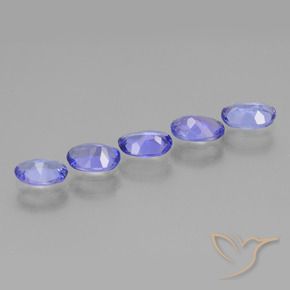 2.37 ct natürliche Intensives Violettblau Tansanit-Edelsteine, Oval, VS