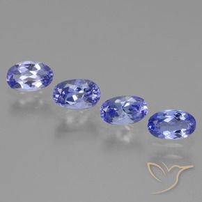 1.98 ct natürliche Intensives Violettblau Tansanit-Edelsteine, Oval, VS