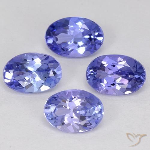 2.28 ct natürliche Intensives Violettblau Tansanit-Edelsteine, Oval Schliff, VS