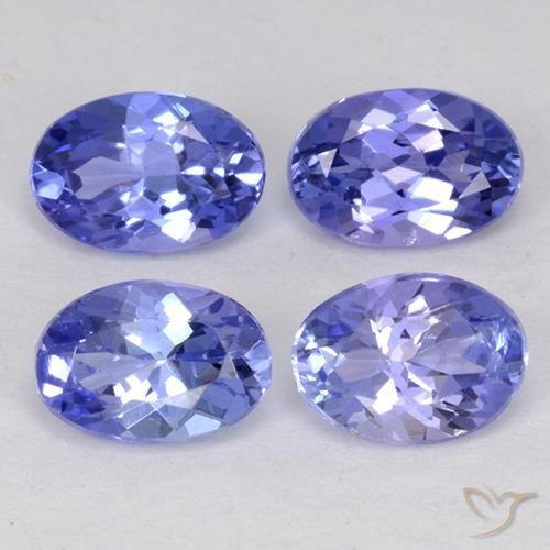 2.28 ct natürliche Intensives Violettblau Tansanit-Edelsteine, Oval Schliff, VS