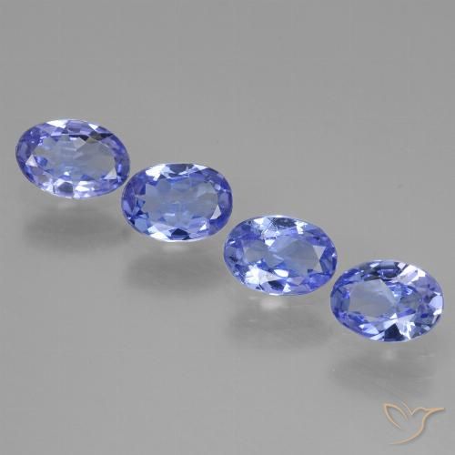 2.14ctw Natürlicher violett-blau Tansanit, Oval, VS