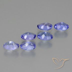 2.44 ct natürliche Intensives Violettblau Tansanit-Edelsteine, Oval, VVS-VS