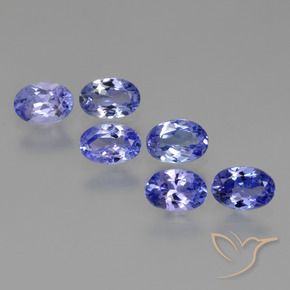 2.88 ct natürliche Intensives Violettblau Tansanit-Edelsteine, Oval, VS