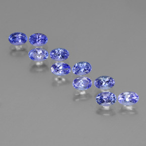 4.82 ct natürliche violett-blau Tansanit-Edelsteine, Oval Schliff, VVS-VS