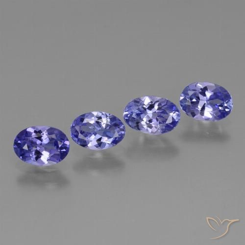 1.80ctw Natürlicher violett-blau Tansanit, Oval, VS