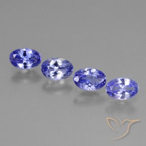 1.73 ct natürliche Intensives Violettblau Tansanit-Edelsteine, Oval, VS