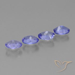 1.73 ct natürliche Intensives Violettblau Tansanit-Edelsteine, Oval, VS