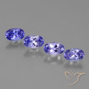 1.77 ct natürliche Intensives Violettblau Tansanit-Edelsteine, Oval, VS