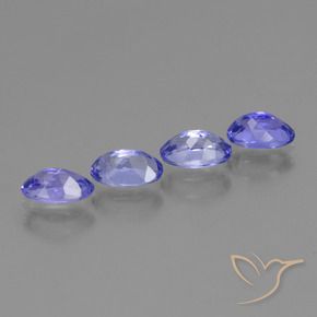 1.77 ct natürliche Intensives Violettblau Tansanit-Edelsteine, Oval, VS