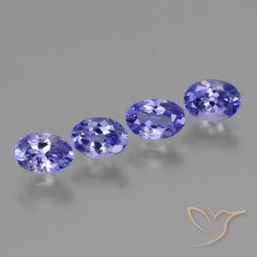 2.04 ct natürliche Intensives Violettblau Tansanit-Edelsteine, Oval, VS