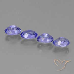 2.04 ct natürliche Intensives Violettblau Tansanit-Edelsteine, Oval, VS