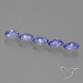 1.91 ct natürliche Intensives Violettblau Tansanit-Edelsteine, Oval, VS