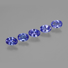 1.92 ct natürliche Tiefviolettes Blau Tansanit-Edelsteine, Oval Schliff, VS