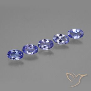 1.72 ct natürliche Intensives Violettblau Tansanit-Edelsteine, Oval, VS