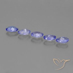 1.72 ct natürliche Intensives Violettblau Tansanit-Edelsteine, Oval, VS