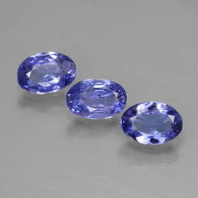 1.50 ct natürliche Intensives Violettblau Tansanit-Edelsteine, Oval Schliff, VS