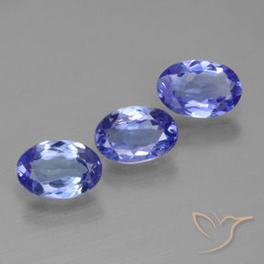 1.65 ct natürliche Intensives Violettblau Tansanit-Edelsteine, Oval, VS