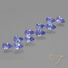 1.96 ct natürliche Mittelblau Tansanit-Edelsteine, Birnenform, VS
