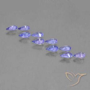 1.73 ct natürliche violett-blau Tansanit-Edelsteine, Birnenform, VS