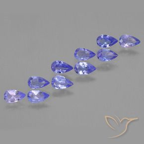 1.89 ct natürliche Mittelblau Tansanit-Edelsteine, Birnenform, VS