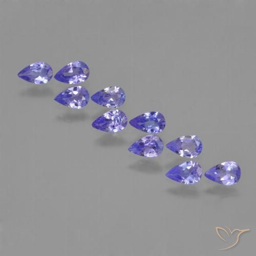 1.79ctw Natürlicher Intensives Violettblau Tansanit, Birnenform, VS