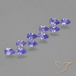 1.79 ct natürliche Intensives Violettblau Tansanit-Edelsteine, Birnenform, VS