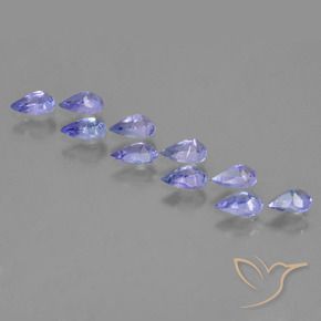 2.35 ct natürliche Mittelblau Tansanit-Edelsteine, Birnenform, VS