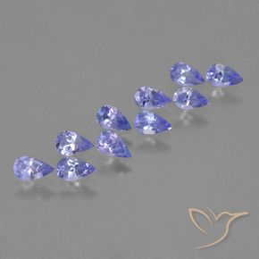2.35 ct natürliche violett-blau Tansanit-Edelsteine, Birnenform, VS