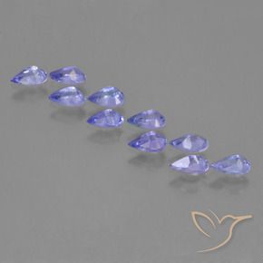 2.35 ct natürliche violett-blau Tansanit-Edelsteine, Birnenform, VS