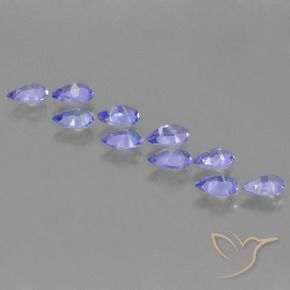 2.01 ct natürliche violett-blau Tansanit-Edelsteine, Birnenform, VS