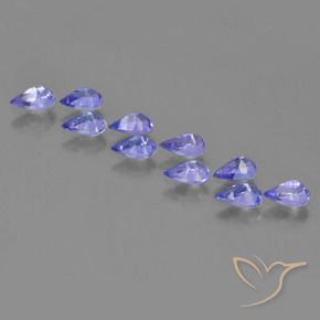 2.38 ct natürliche Intensives Violettblau Tansanit-Edelsteine, Birnenform, VS