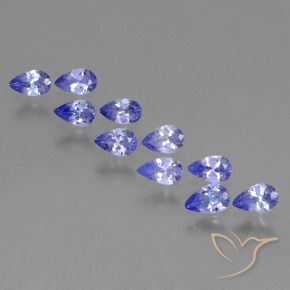 2.17 ct natürliche Intensives Violettblau Tansanit-Edelsteine, Birnenform, VS