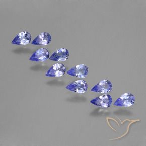 2.00 ct natürliche Intensives Violettblau Tansanit-Edelsteine, Birnenform, VS