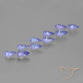2.00 ct natürliche Intensives Violettblau Tansanit-Edelsteine, Birnenform, VS