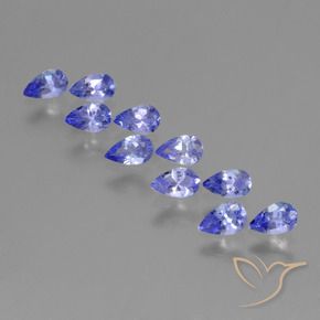 2.09 ct natürliche Intensives Violettblau Tansanit-Edelsteine, Birnenform, VS