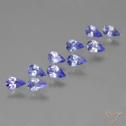 1.98ctw Natürlicher Intensives Violettblau Tansanit, Birnenform, VS