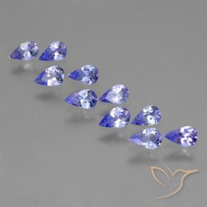 1.98 ct natürliche Intensives Violettblau Tansanit-Edelsteine, Birnenform, VS