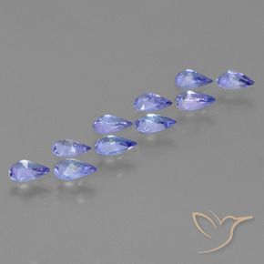 1.98 ct natürliche Intensives Violettblau Tansanit-Edelsteine, Birnenform, VS