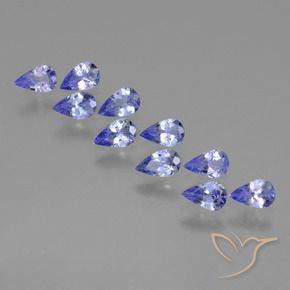 1.96 ct natürliche Intensives Violettblau Tansanit-Edelsteine, Birnenform, VS