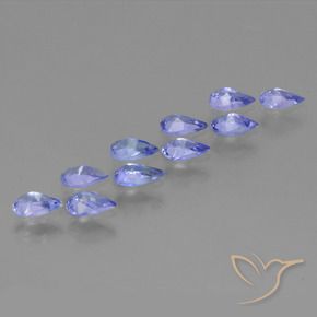 1.96 ct natürliche Intensives Violettblau Tansanit-Edelsteine, Birnenform, VS